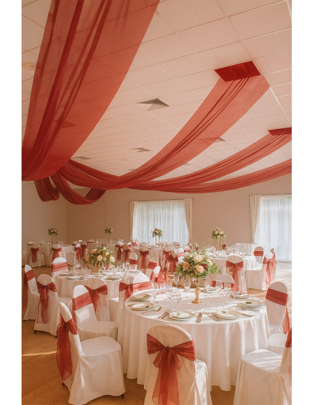 Organza fabric - Bordeaux