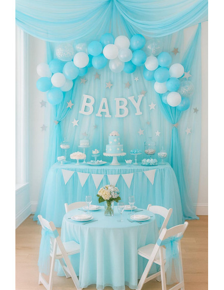 Organza fabric - Baby blue