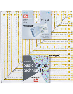 Omnigrid square patchwork ruler 20 x 20 cm