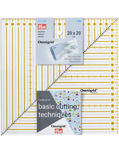 Omnigrid square patchwork ruler 20 x 20 cm