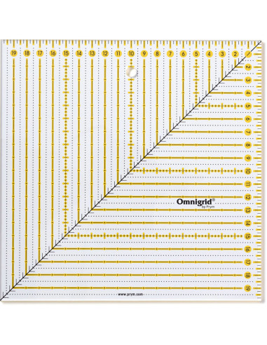 Omnigrid square patchwork ruler 20 x 20 cm