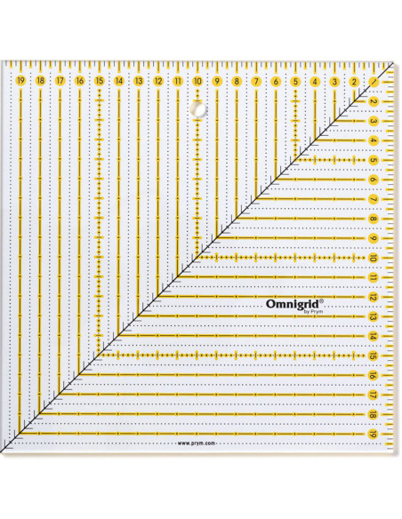 Omnigrid square patchwork ruler 20 x 20 cm
