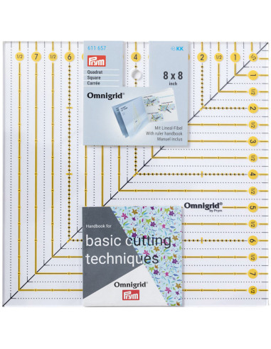 Omnigrid square patchwork ruler 8 x 8 inch