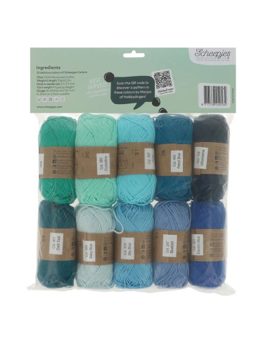 Pack of 10 Scheepjes Catona Balls - Blueberry Fizz