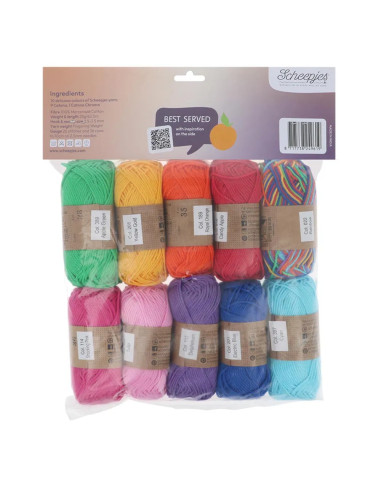 Pack of 10 Scheepjes Catona Balls - Fruit Platter