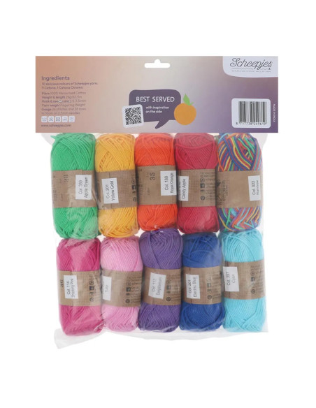 Pack of 10 Scheepjes Catona Balls - Fruit Platter