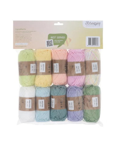 Pack of 10 Scheepjes Catona Balls - Marshmallow Mix