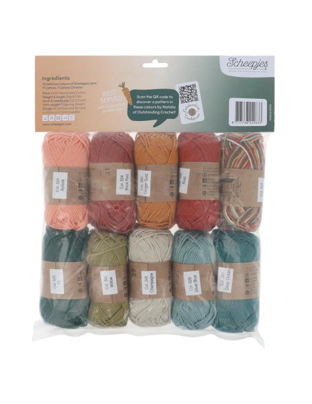 Pack of 10 Scheepjes Catona Balls - Harvest Tart