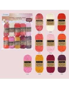 Pack of 10 Scheepjes Catona Balls - Summer Sherbet 2
