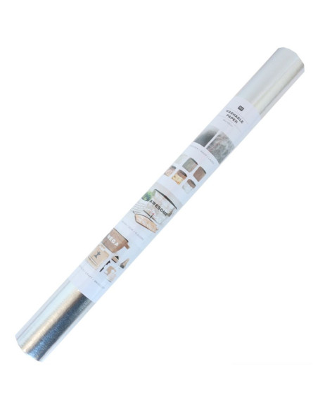 Vegan silver paper roll - 50 x 100 cm