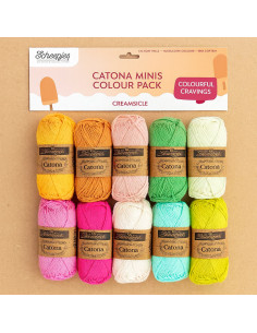 Pack of 10 Scheepjes Catona Colour Pack Balls - Creamsicle