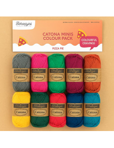 Pack of 10 Scheepjes Catona Balls - Pizza Pie