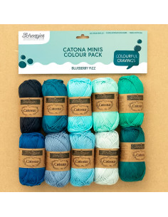 Pack of 10 Scheepjes Catona Balls - Blueberry Fizz