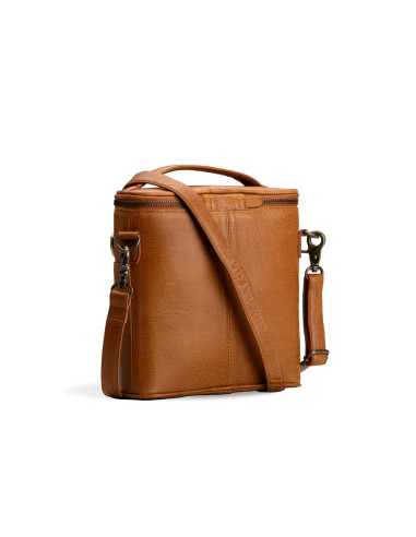 Muud Grace Leather Storage Bag for Knitting - Whisky