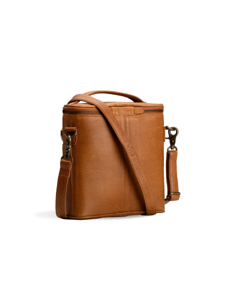 Muud Grace Leather Storage Bag for Knitting - Whisky