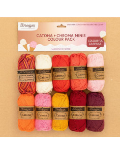 Pack of 10 Scheepjes Catona Balls - Summer Sherbet