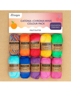 Pack of 10 Scheepjes Catona Balls - Fruit Platter