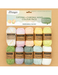Pack of 10 Scheepjes Catona Balls - Marshmallow Mix