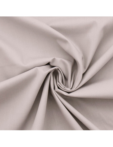 Silver gray cotton poplin fabric