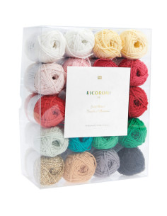 Box of 20 Ricorumi cotton balls - Just Bees + Fruits + Flowers