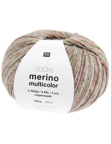 Laine à chaussettes Socks Merino multicolor 4 fils Rico Design