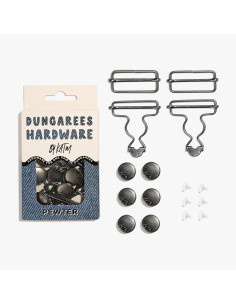 Buckle kit for overalls - Pewter