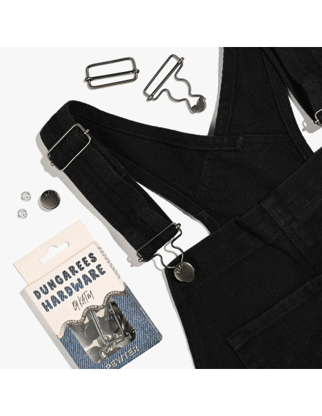 Buckle kit for overalls - Pewter