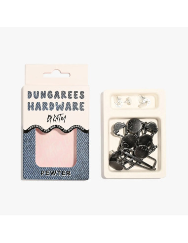 Buckle kit for overalls - Pewter
