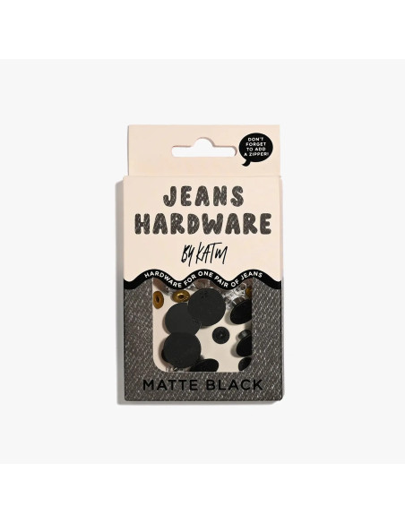 Jeans button and rivet kit - Matte black