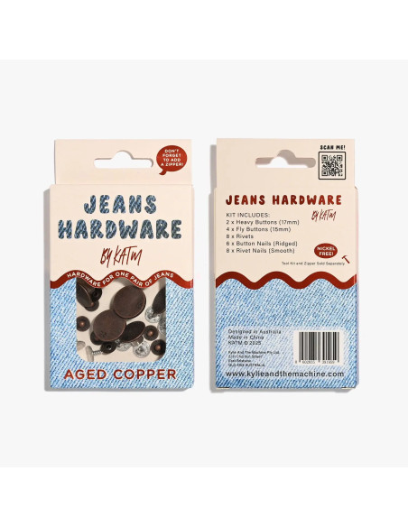 Jeans button and rivet kit - Copper