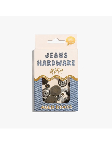 Jeans button and rivet kit - Brass