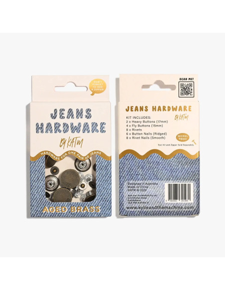 Jeans button and rivet kit - Brass
