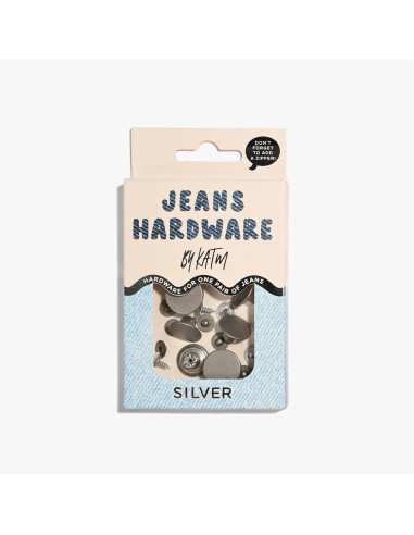 Jeans button and rivet kit - Silver