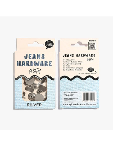 Jeans button and rivet kit - Silver