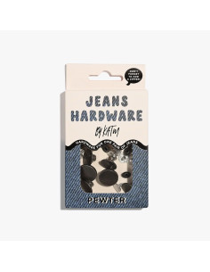 Jeans button and rivet kit - Pewter 2