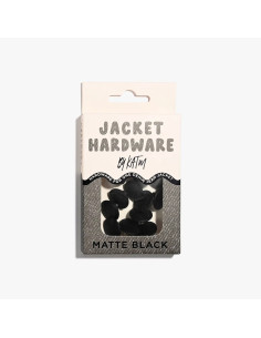 Jeans button kit for jackets - Matte black 2