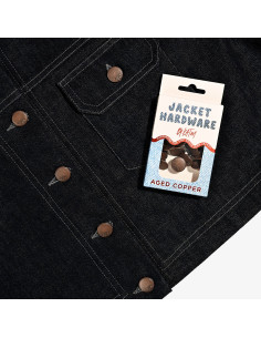 Jeans button kit for jackets - Copper 2