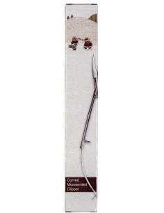 Apliquick curved tip micro-serrated tweezers scissors 12 cm