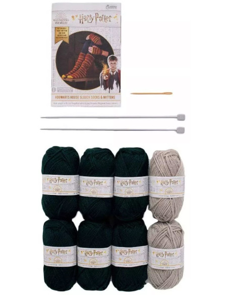 Harry Potter Knitting Kit – Slytherin Socks and Mittens