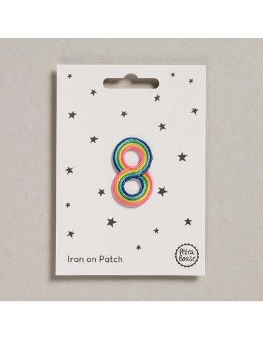 Iron-on patch - Rainbow number 8