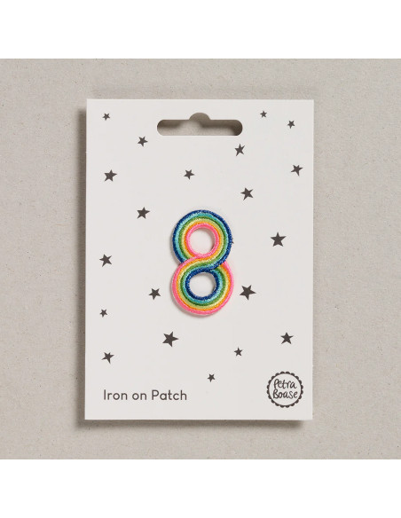 Iron-on patch - Rainbow number 8