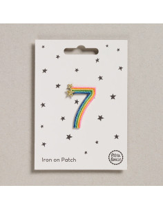 Iron-on patch - Rainbow number 7