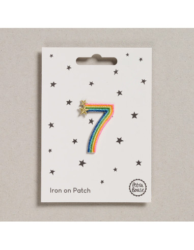 Iron-on patch - Rainbow number 7