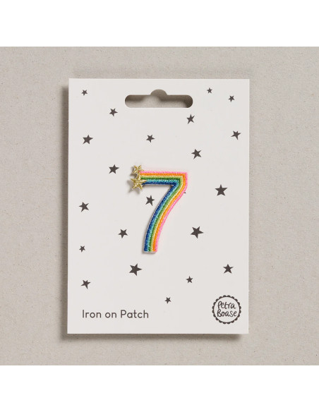 Iron-on patch - Rainbow number 7