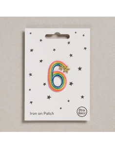 Iron-on patch - Rainbow number 6