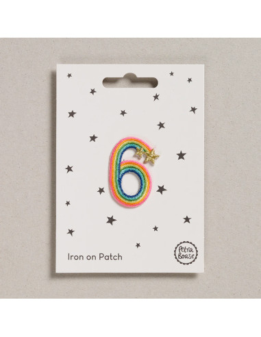 Iron-on patch - Rainbow number 6