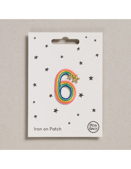 Iron-on patch - Rainbow number 6