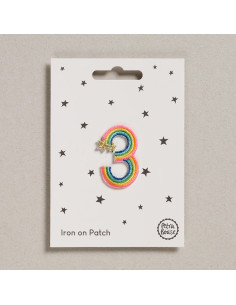 Iron-on patch - Rainbow number 3