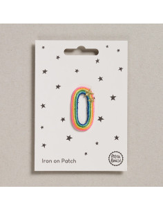 Iron-on patch - Rainbow number 0