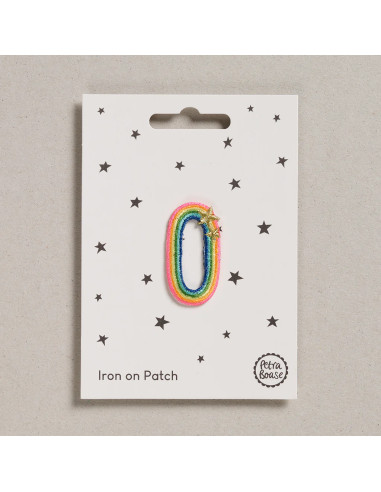 Iron-on patch - Rainbow number 0